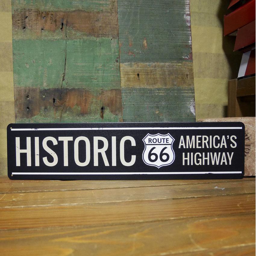 HISTORIC ROUTE66 ティン看板 アメリカンサインボード ルート66 ブリキ