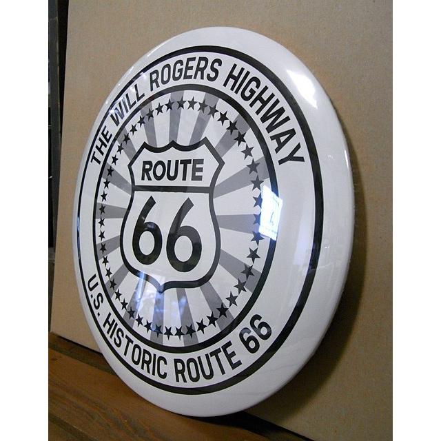 ルート66 ラウンド型 ブリキ看板 アメリカン雑貨 : アメリカン