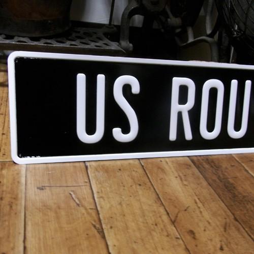 ルート66 アルミ エンボスプレート US ROUTE 66 ストリートサイン