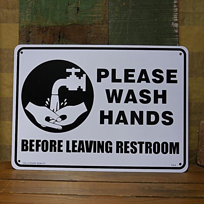 プラスチック サインプレート トイレ後手洗い Plastic Sign Board 看板