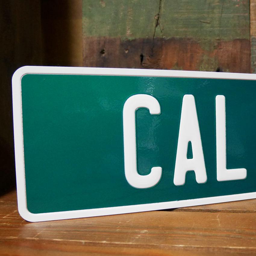 カリフォルニア ストリートサイン アルミ エンボスプレート CALIFORNIA