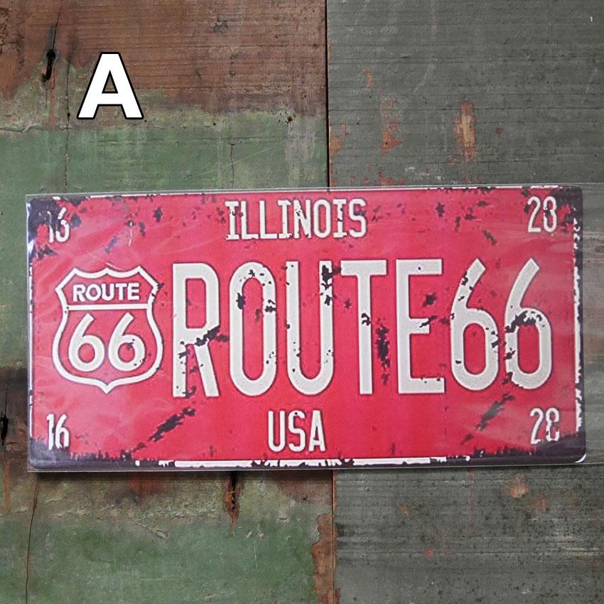ルート66 プラスチック サインプレート ROUTE66 PLASTIC US SIGN