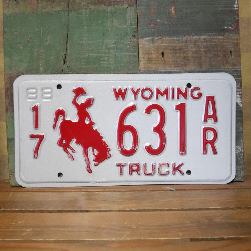 WYOMING アメリカン ユーズドナンバープレート ワイオミング州 ブリキ