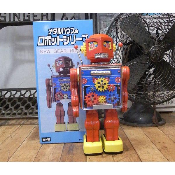 ブリキのおもちゃ ブリキの電動ロボット ニューギアロボット