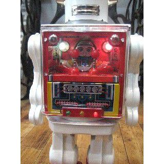 ブリキのおもちゃ ブリキの電動ロボット コックピットロボット