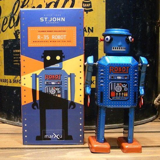 R-35ロボット R-35 ROBOT ブリキのおもちゃ : アメリカン雑貨の R-35ロボット R-35 ROBOT ブリキのおもちゃ : アメリカン雑貨の