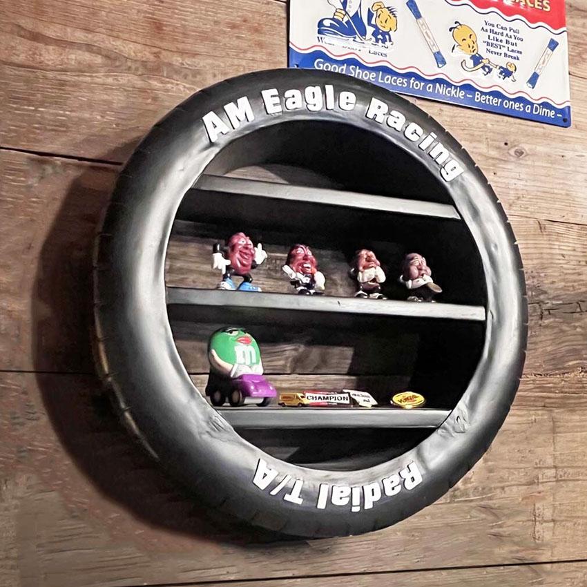 カーシェルフ タイヤシェルフ 棚 アメリカン雑貨 　飾り棚 タイヤ シェルフ インテリア 棚 RESIN TIRE SHELF : アメリカン