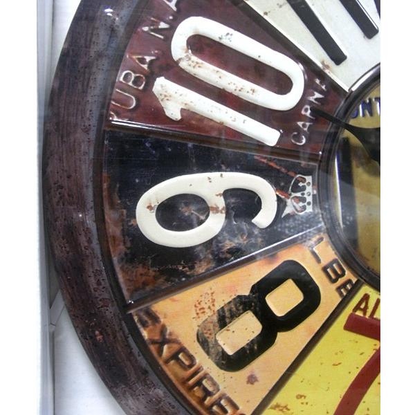 ウォールクロック NUMBERS 壁掛け時計 ナンバープレート : アメリカン