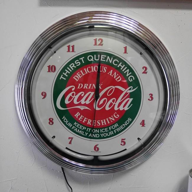 Coca Cola コカコーラ ネオンクロック 掛け時計 COCA COLA NEON Coca Cola コカコーラ ネオンクロック 掛け時計 COCA COLA NEON