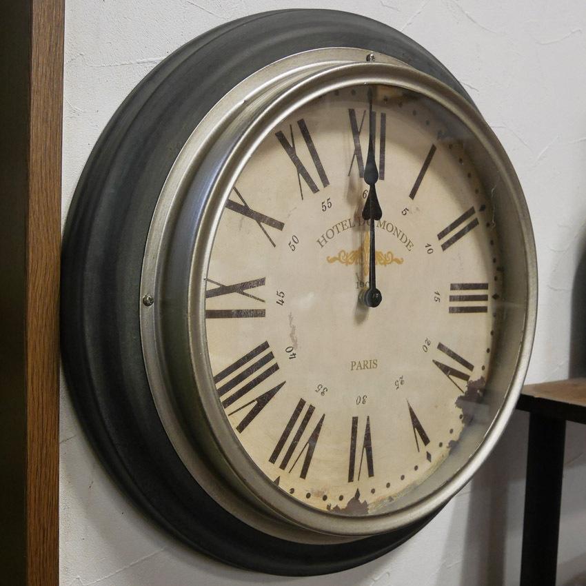 シルバーリム・ウォールクロック 壁掛け時計 アンティーク レトロ