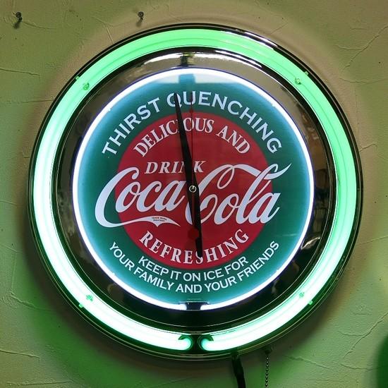 Coca Cola コカコーラ ダブルネオンクロック インテリア Coca Cola コカコーラ ダブルネオンクロック インテリア