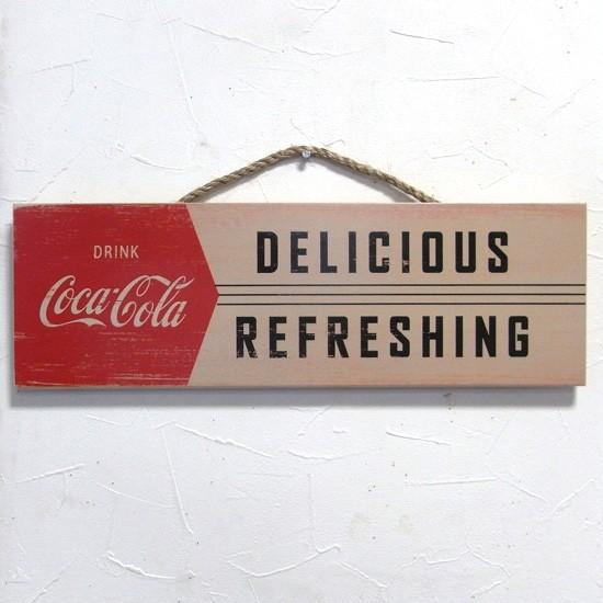 Coca Cola（コカコーラ） 木製看板 CokeDelicious ウッドサイン
