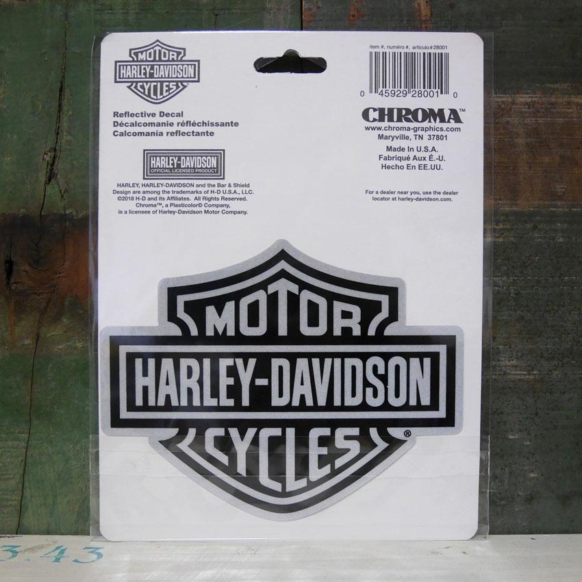 ハーレーダビッドソン B&S LOGO 反射デカール Harley-Davidson Reflective Decal｜goodsfarm｜02