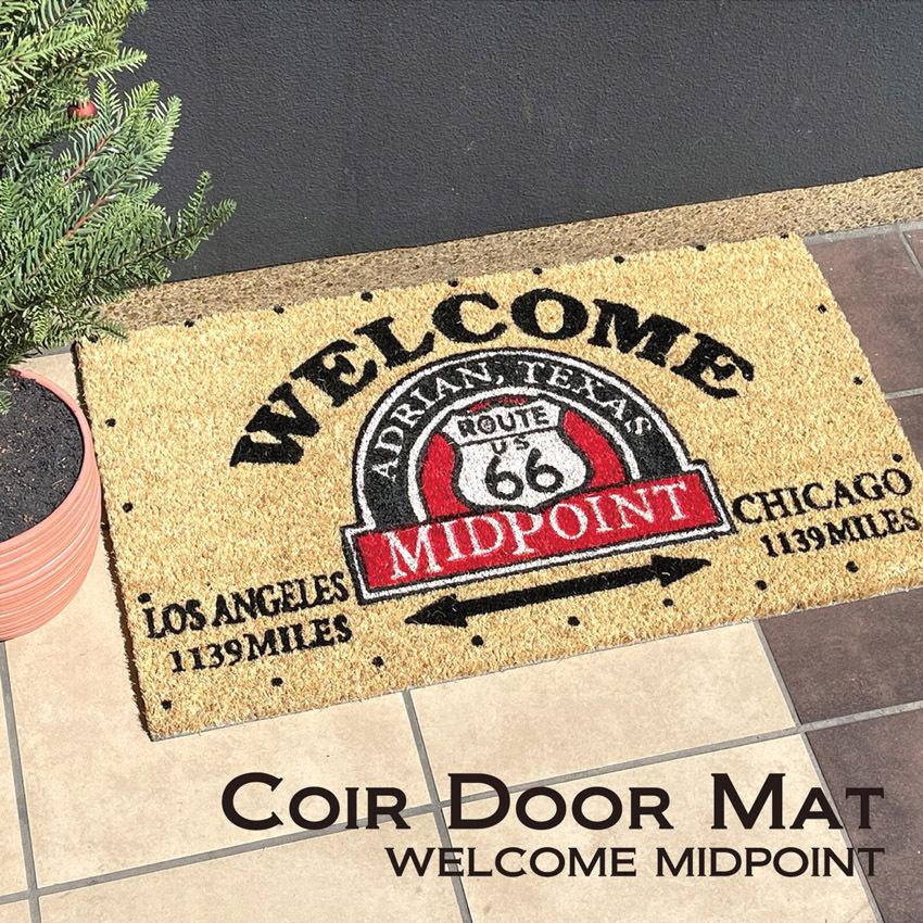 ルート66 Coir mat コイヤーマット ウェルカム 玄関マット WELCOME MIDPOINT｜goodsfarm