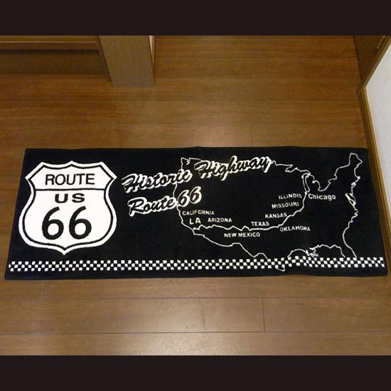 ルート66 ロングマット バスマット キッチンマット ROUTE66 アメリカン