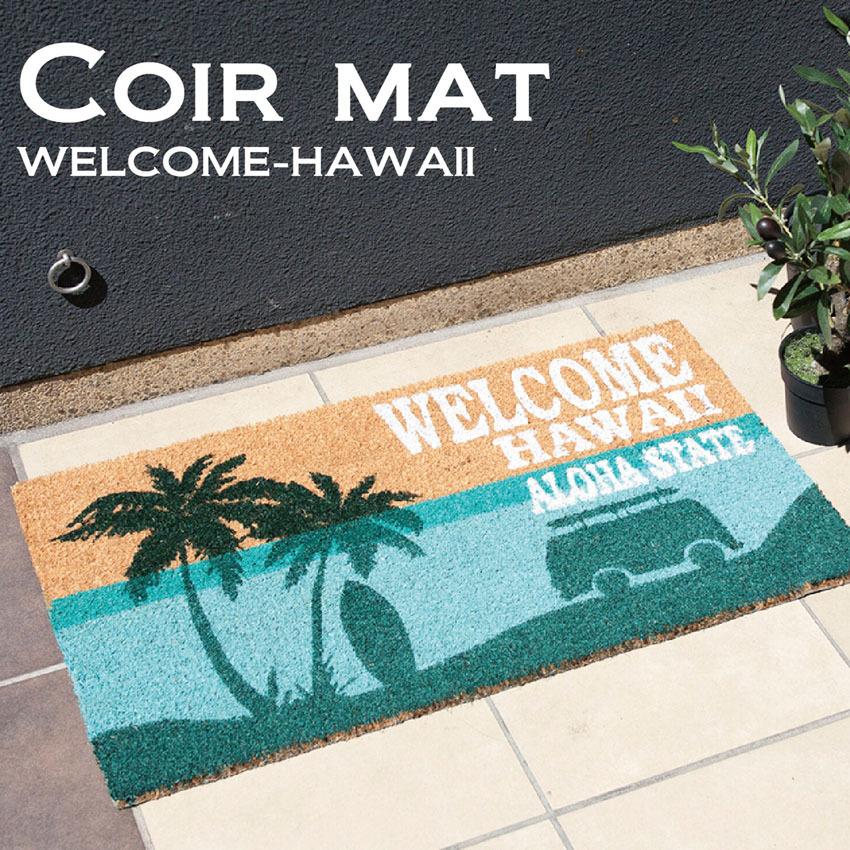 ハワイアン Coir mat コイヤーマット ウェルカム 玄関マット WELCOME