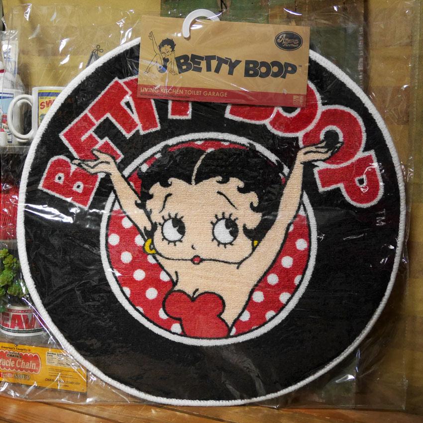 BETTY BOOP ROUND アメリカン フロアマット 丸形 American Floor Mat