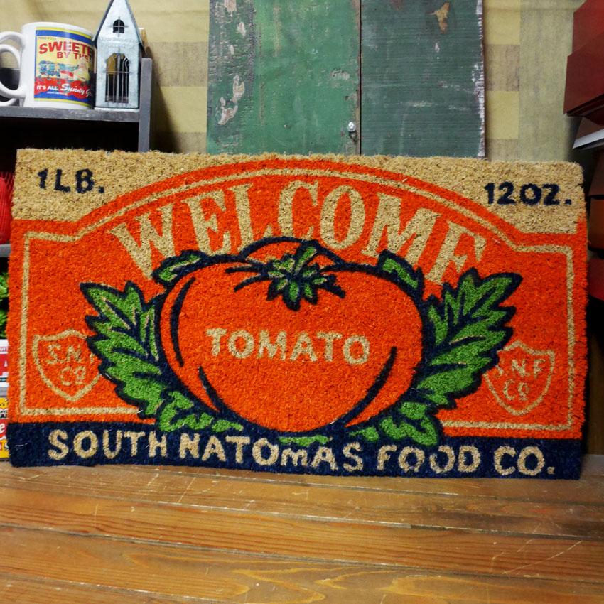 TOMATO アメリカンレトロ コイヤーマット 玄関マット トマト