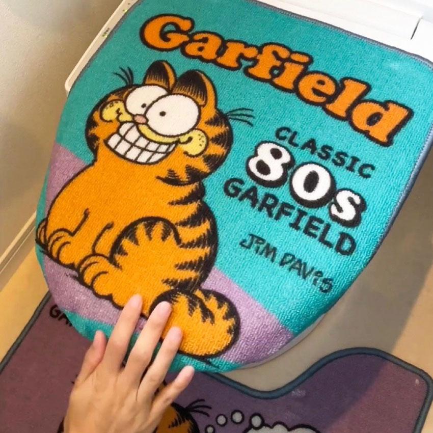 ガーフィールド トイレマット ＆ トイレカバー セット Garfield TOILET