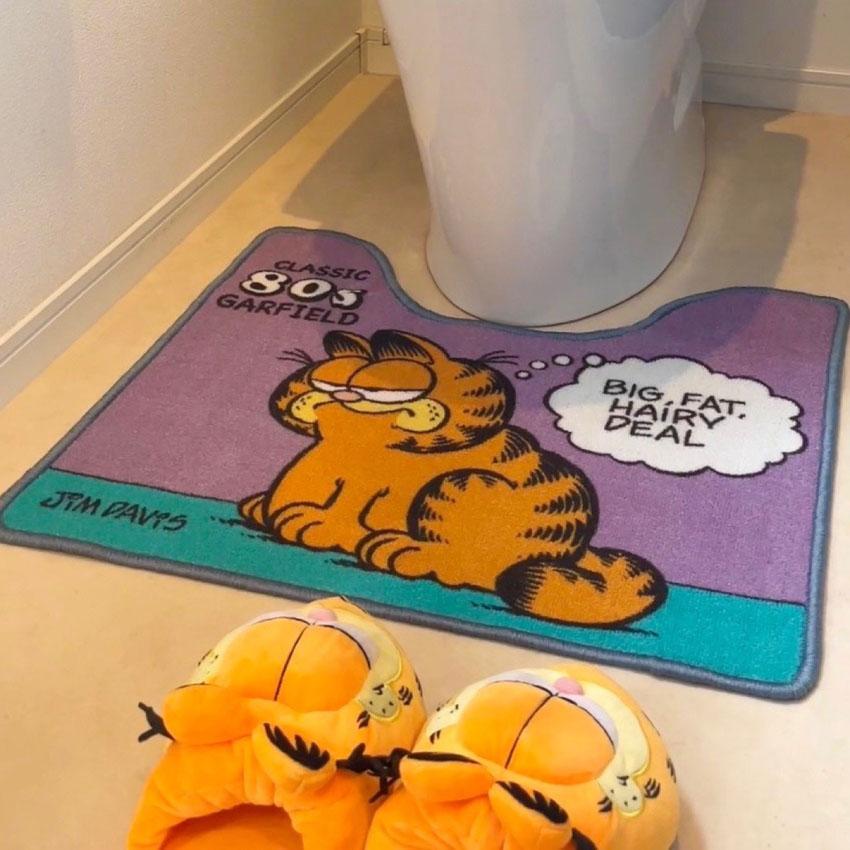 ガーフィールド トイレマット ＆ トイレカバー セット Garfield TOILET
