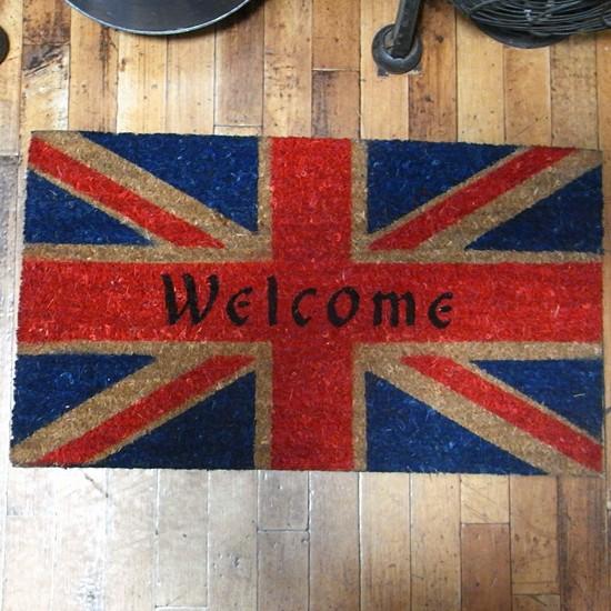 ユニオンジャック ウェルカム コイヤーマット 玄関マット WELCOME