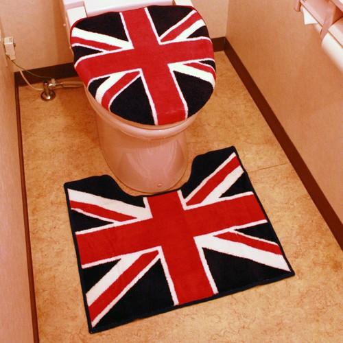 ユニオンジャック トイレマット ＆ トイレカバー セット イギリス国旗 インテリアマット im67アメリカン雑貨のグッズファーム