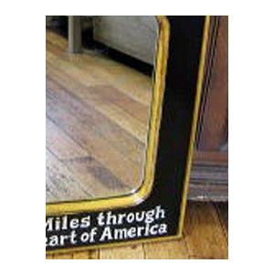 パブミラー ルート66 木製ミラー アメリカン雑貨 インテリア