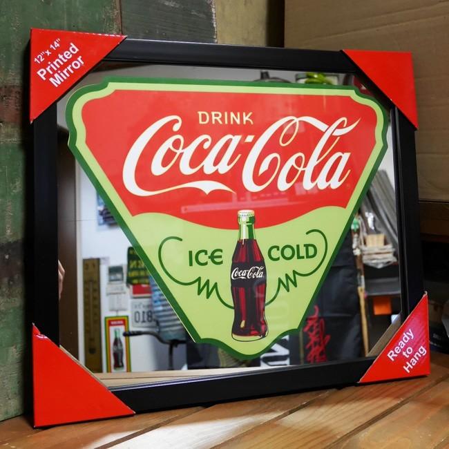 コカコーラ パブミラー インテリア ウォールミラー 鏡 cocacora｜goodsfarm