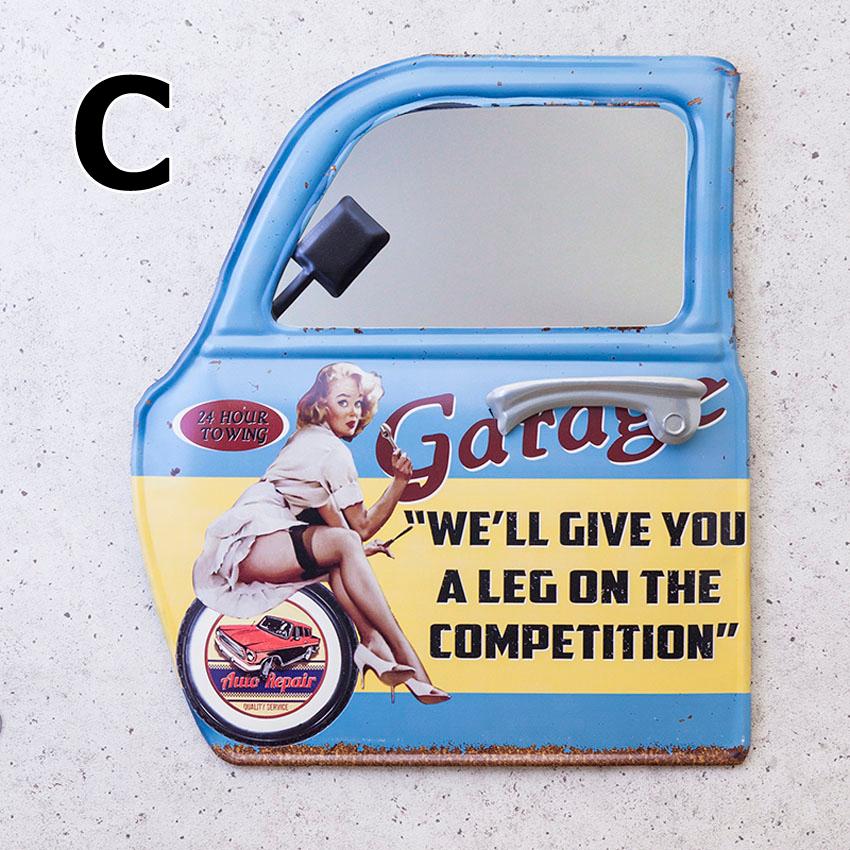 カー ドアミラー インテリア ウォールミラー 鏡 Car Door Mirror