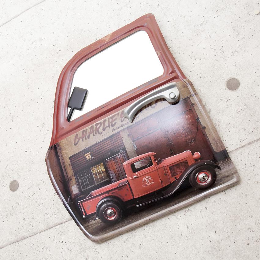 アメリカン雑貨　route66 アメ車　ドアミラー カー ドアミラー インテリア ウォールミラー 鏡 Car Door Mirror