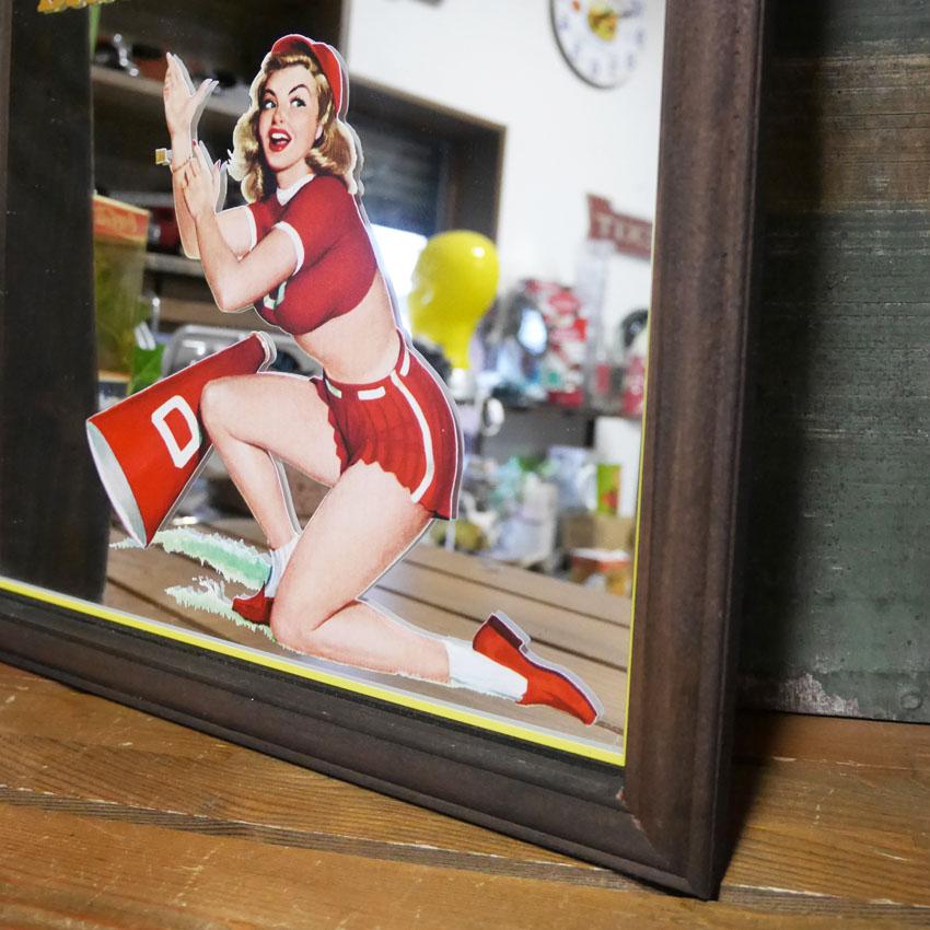 marlboroパブミラー パブミラー BP F/Cow Girl インテリア ウォールミラー 鏡 PUB MIRROR