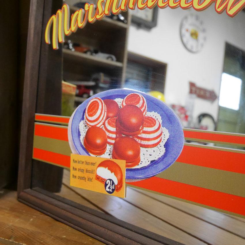 パブミラー CHCAGO Marshmallow インテリア ウォールミラー 鏡 PUB