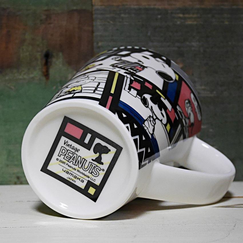 SNOOPY（スヌーピー） ビッグマグ ジオメトリック マグカップ コップ