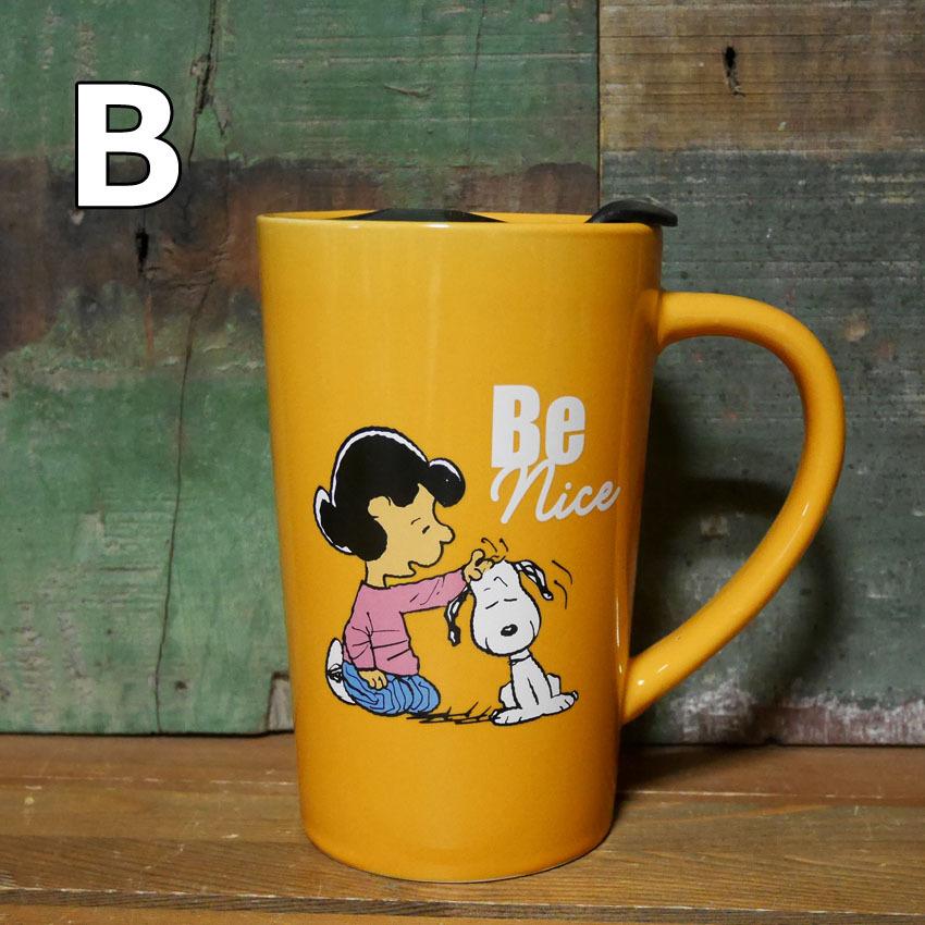 SNOOPY（スヌーピー） トラベル マグ 18oz. ふた付き マグカップ