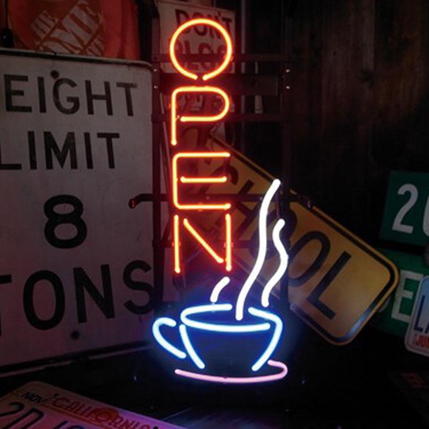 COFFEE OPEN ネオンサイン ネオン管 NEON SIGN open看板 ネオン管
