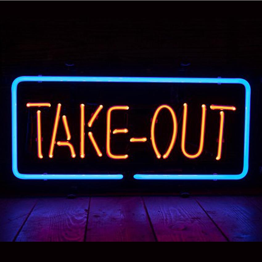 調光LEDネオンサイン TAKE OUT 看板 USB発光 テイクアウト用ライト TAKE-OUT ネオンサイン テイクアウト ネオン管 NEON SIGN : アメリカン