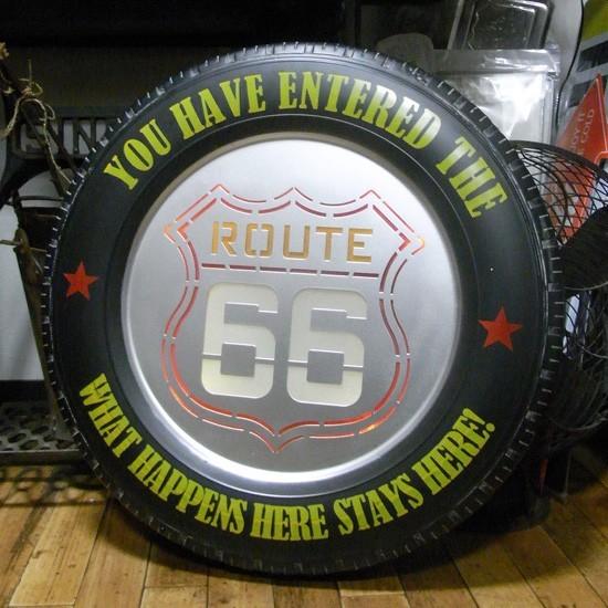 ルート66 タイヤ LEDサイン インテリア ROUTE66 ネオンサイン ウォール