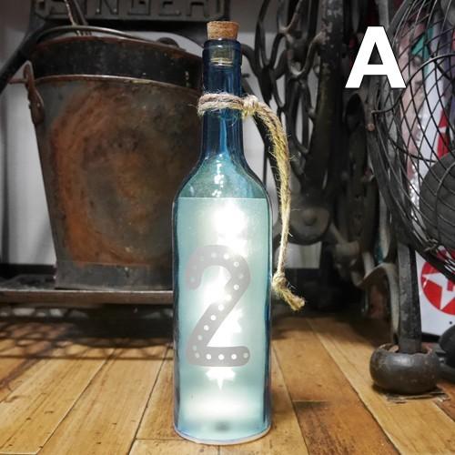 グラスライト ナンバーボトル LED ネオンサイン インテリア