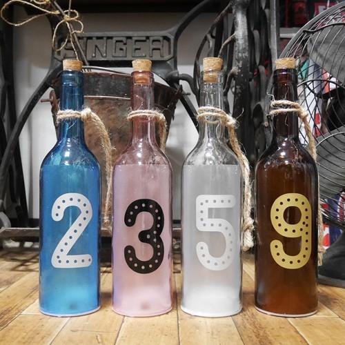 グラスライト ナンバーボトル LED ネオンサイン インテリア