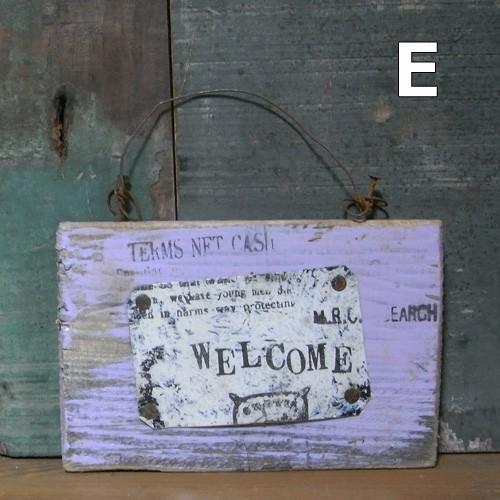 ミニ ウェルカムプレート WELCOME 古材 リメイク看板 : アメリカン雑貨