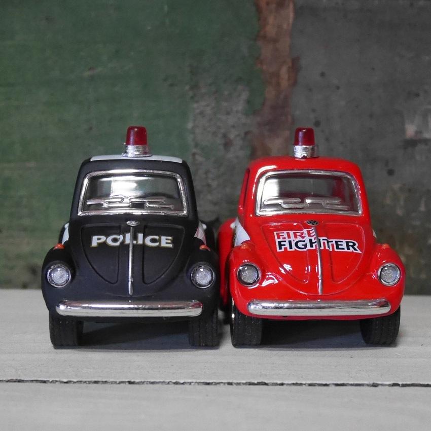 ポリスカー＆ファイヤーファイター ダイキャストミニカー 2P