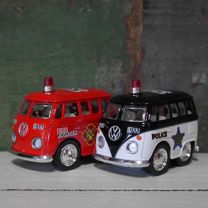 ポリスカー＆ファイヤーファイター ダイキャストミニカー 2Pセット Little Van ワーゲンバス パトカー＆消防車  :rm-121:アメリカン雑貨のグッズファーム - 通販 - Yahoo!ショッピング