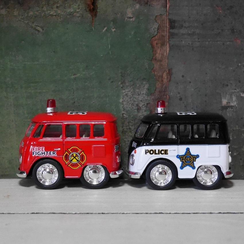 ポリスカー＆ファイヤーファイター ダイキャストミニカー 2P