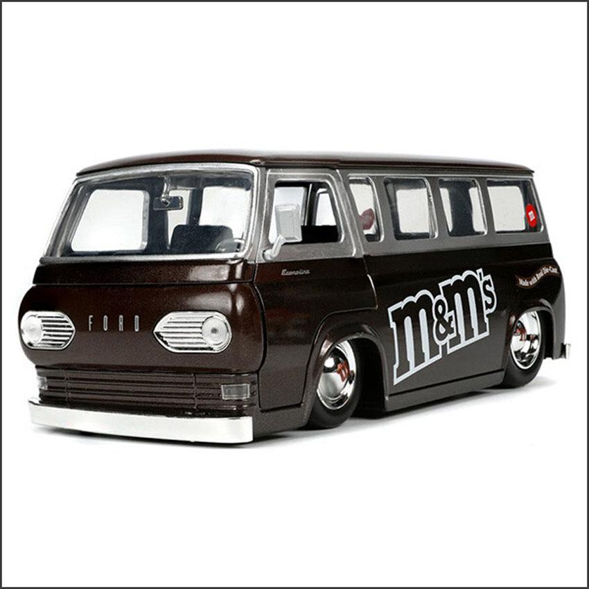 ジャダトイズ　M&M's 1965 Ford Econoline ミニカー M&M'S レトロミニカー 1/24 JADA TOYS 1965 FORD ECONOLINE w