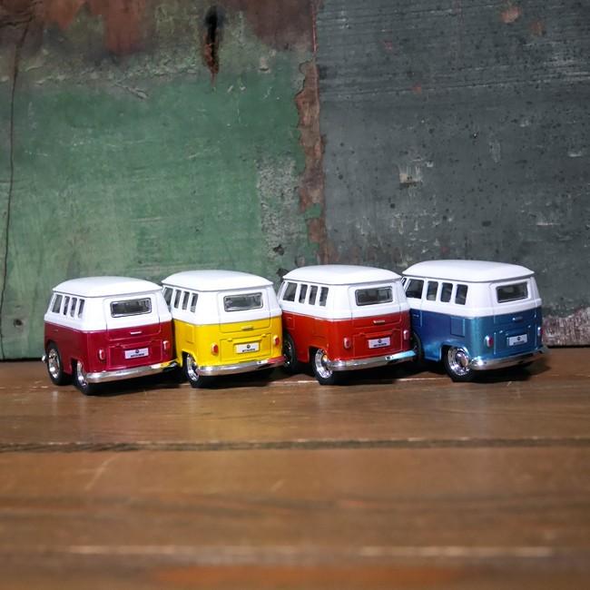 フォルクスワーゲン ダイキャストミニカー Vivit Color 4Pセット Volkswagen Little Van バス プルバックミニカー｜goodsfarm｜03