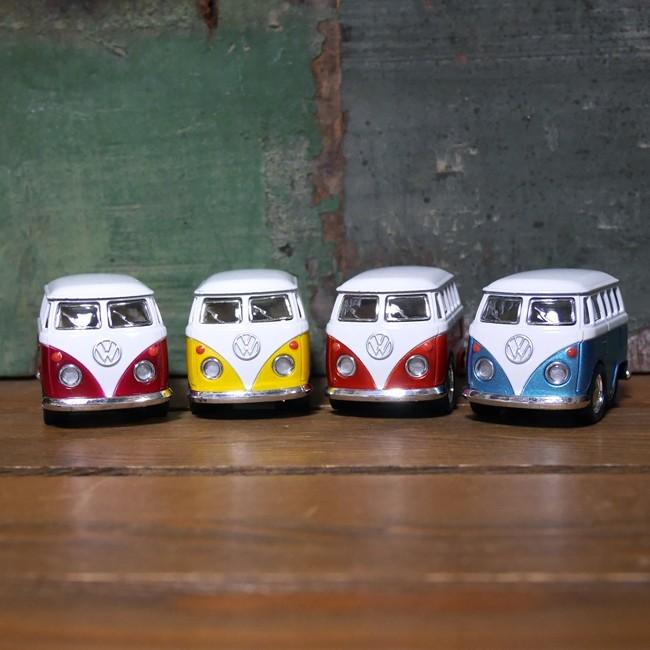 フォルクスワーゲン ダイキャストミニカー Vivit Color 4Pセット Volkswagen Little Van バス プルバックミニカー｜goodsfarm｜04