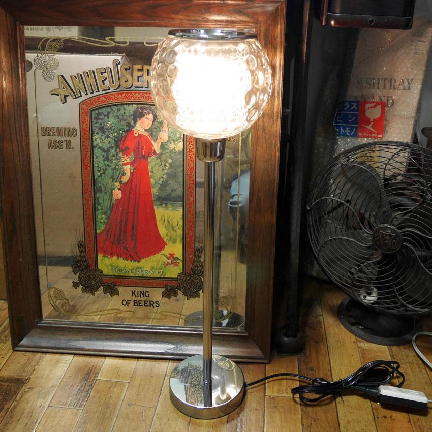 B品】スタンド灰皿 ライト付 レトロ ガラス灰皿 : アメリカン雑貨の