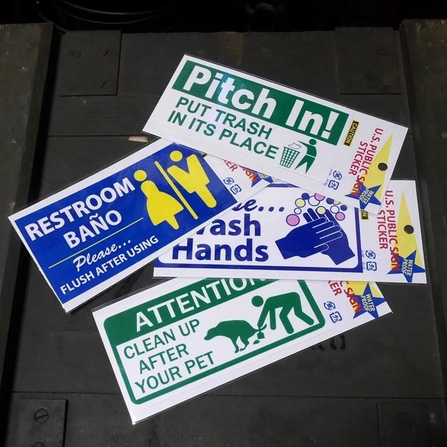 Public　パブリック　ステッカー U.S. PUBLIC SIGN STICKER パブリックサイン ステッカー シール