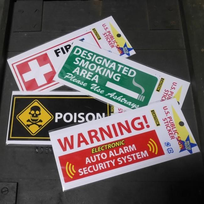 Public　パブリック　ステッカー U.S. PUBLIC SIGN STICKER パブリックサイン ステッカー シール