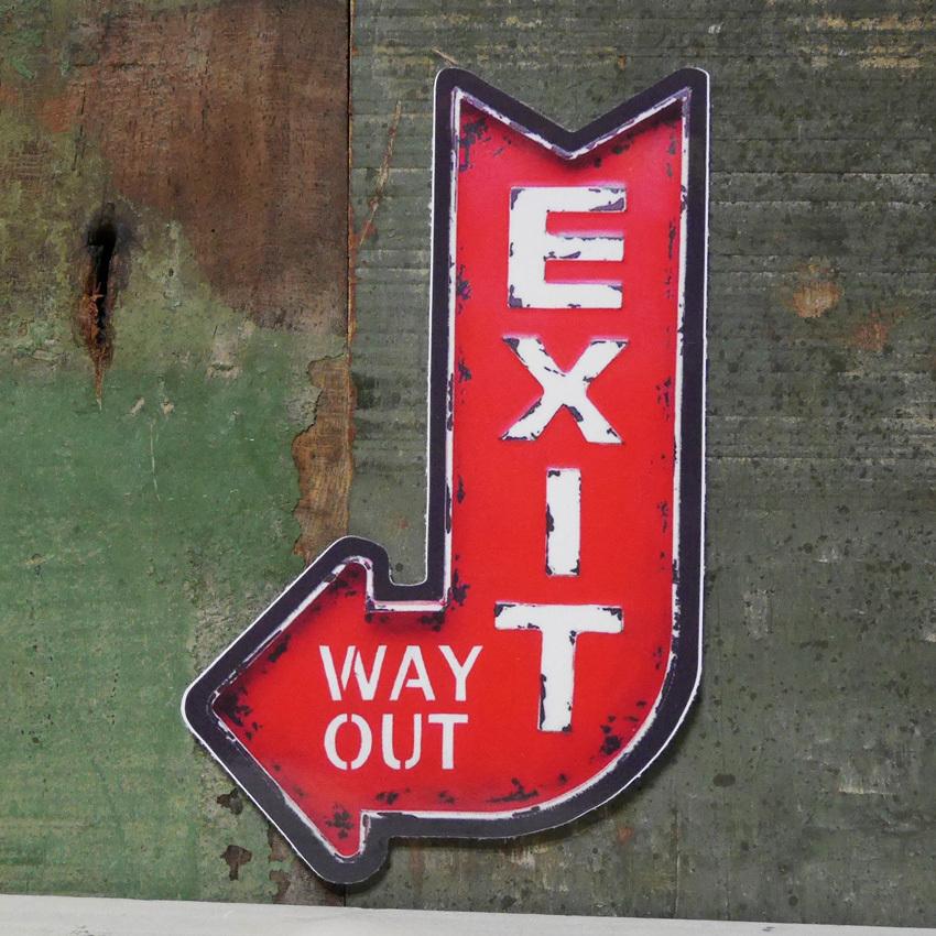 JUNK PVC ステッカー シール EXIT WAY OUT : アメリカン雑貨のグッズファーム - 通販 - Yahoo!ショッピング